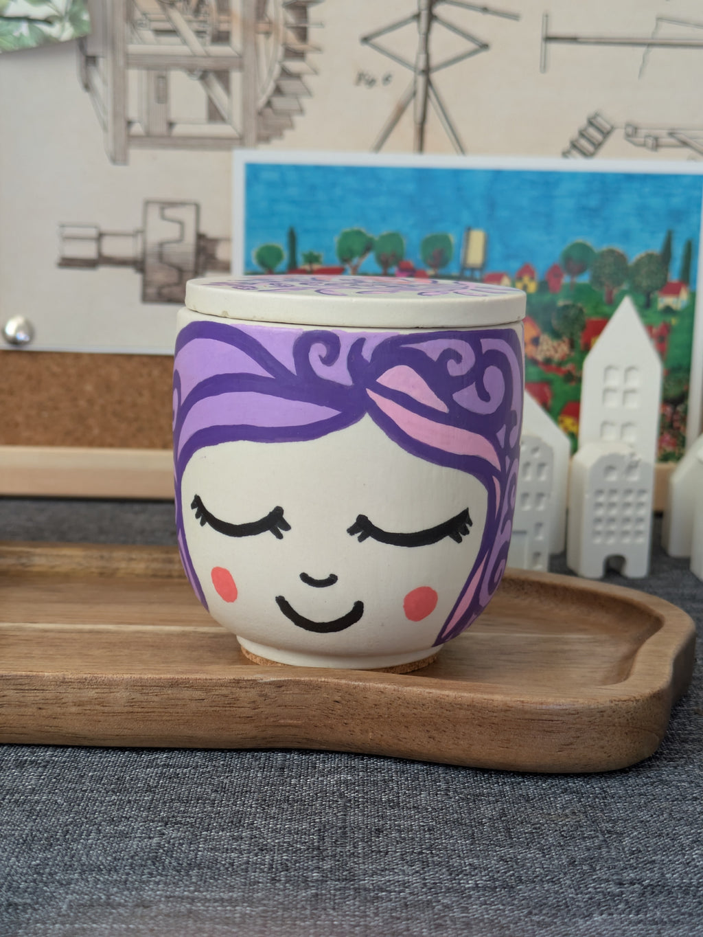 Purple Curls Externita Jar with 3 Refills