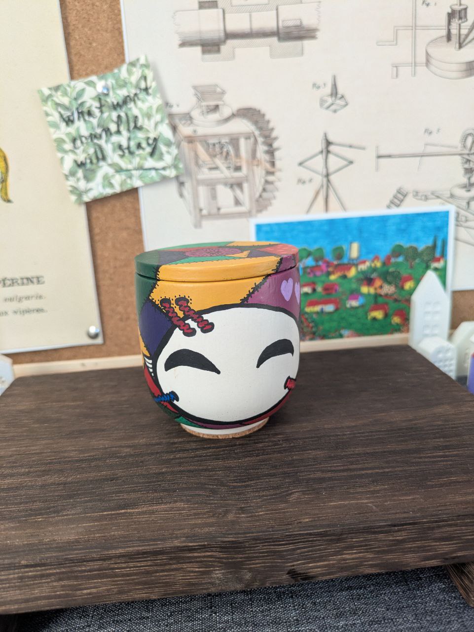 Goblincore Dark Patchwork Externita Jar with 3 Refills