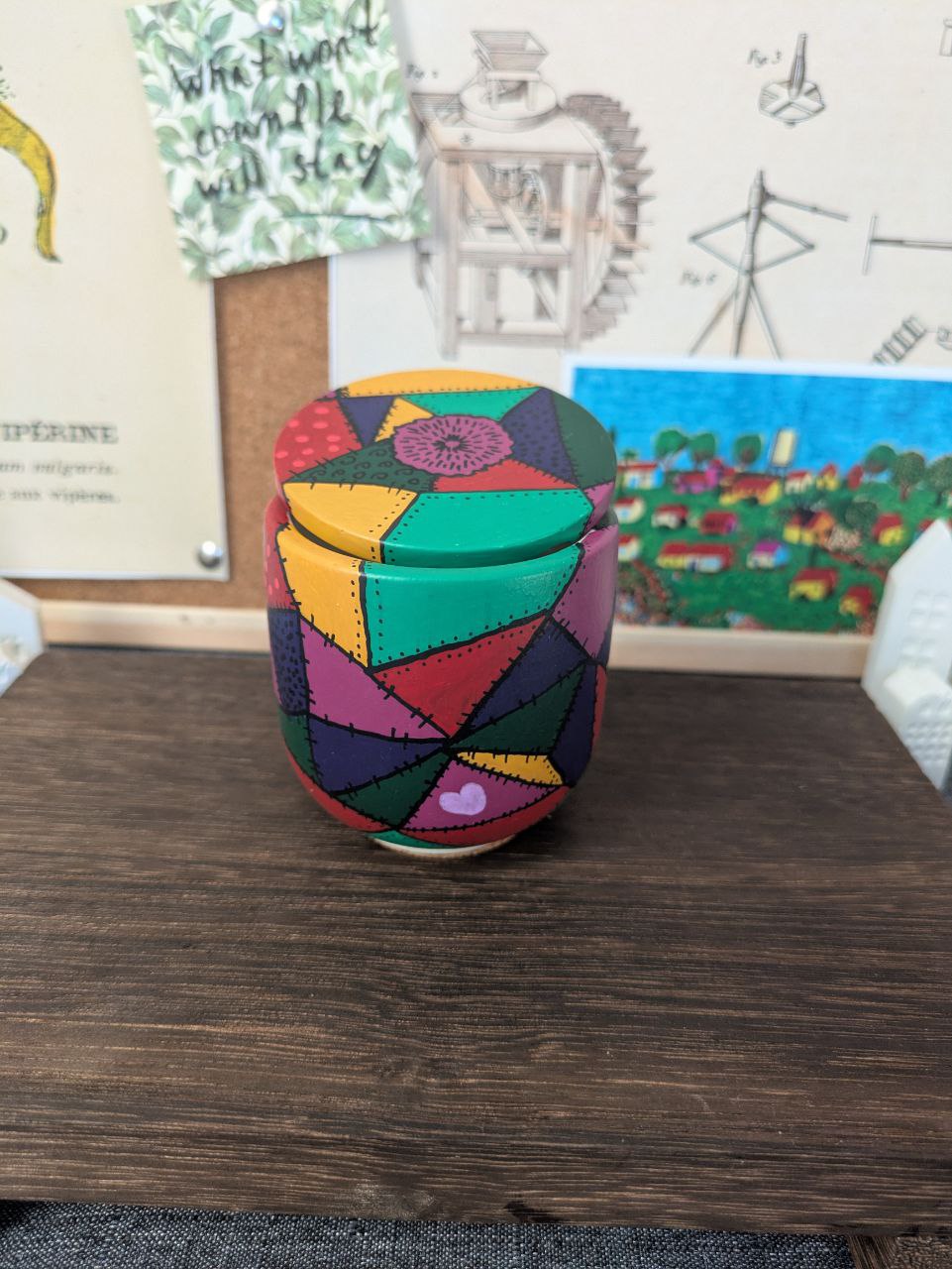 Goblincore Dark Patchwork Externita Jar with 3 Refills