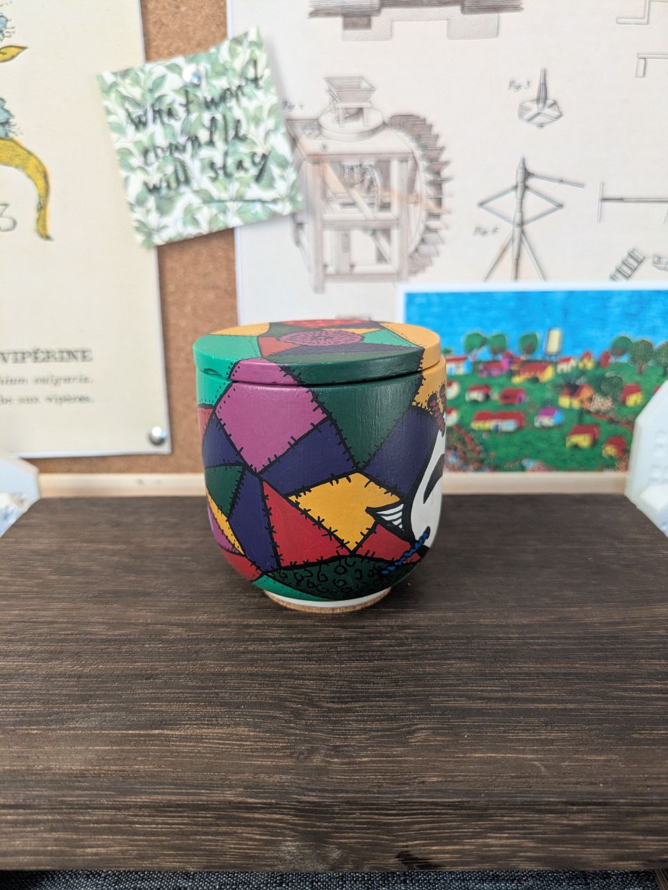 Goblincore Dark Patchwork Externita Jar with 3 Refills