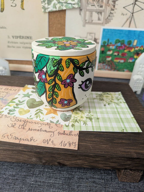Floral Externita Jar with 3 Refills
