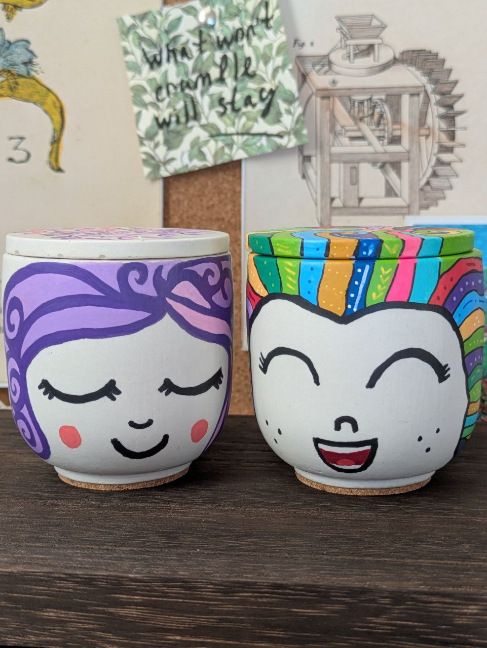 Apinu candle jars with lids